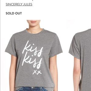 KISS KISS Sincerely Jules Grey Tee